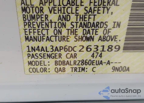 2013 Nissan Altima 2.5 S from USA, damaged, VIN 1N4AL3AP6DC263189